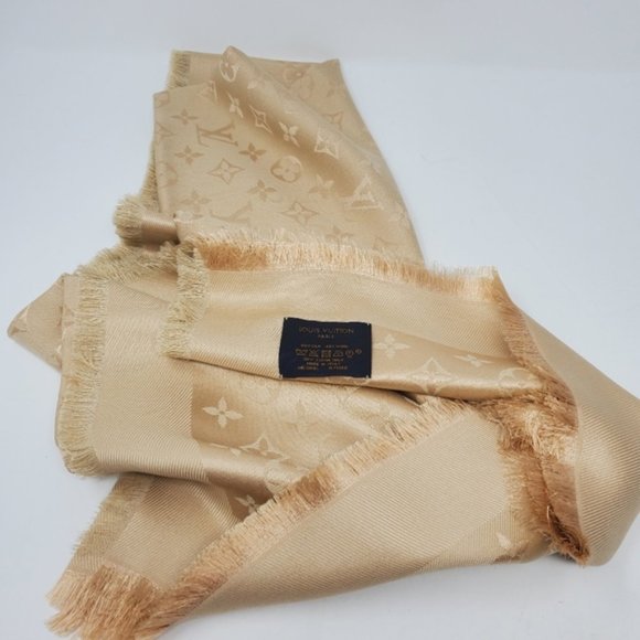 100% Auth Louis Vuitton Shine Monogram Shawl New - Picture 4 of 9